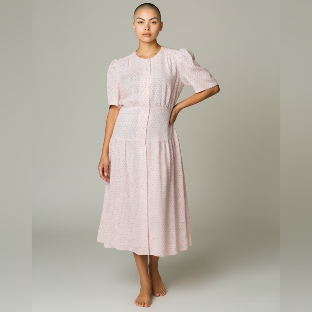 Classic Light Pink Polka Dot Women's Dress